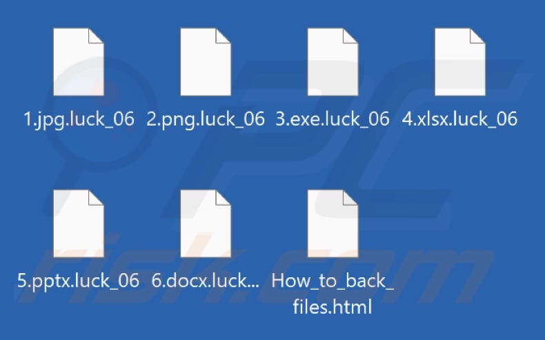 Fichiers cryptés par le ransomware Luck (MedusaLocker) (extension .luck_06)