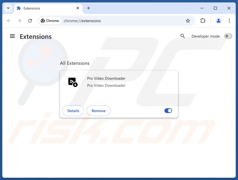 Supprimer les publicités Pro Video Downloader de Google Chrome étape par étape 2