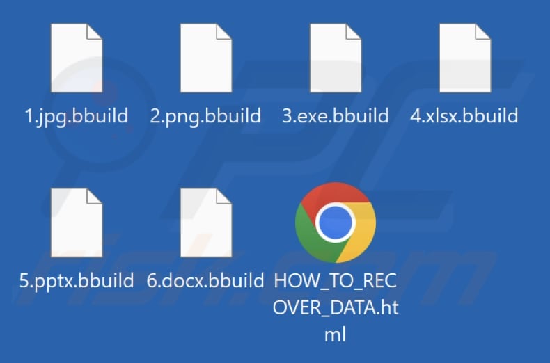 Fichiers cryptés par le ransomware Bbuild (extension .bbuild)