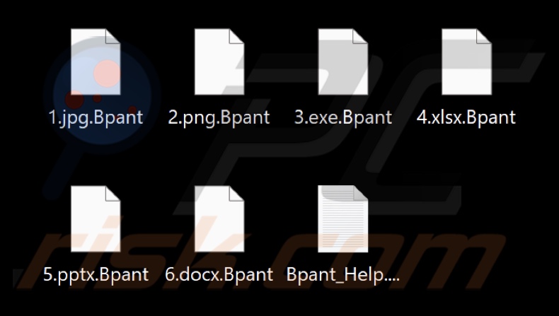 Fichiers cryptés par le ransomware BlackPanther (extension .Bpant)