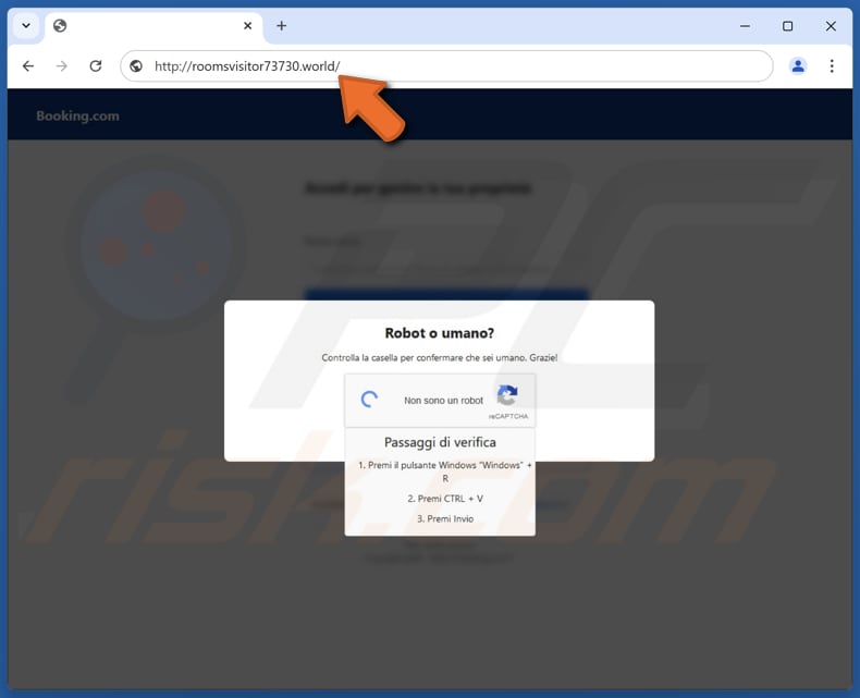 booking.com Site web trompeur pour escroquerie par courrier électronique 2