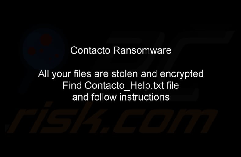 Contacto ransomware papier peint