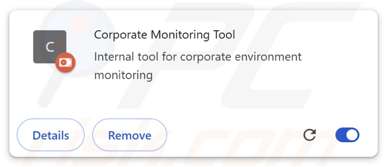 Corporate Monitoring Tool extension de navigateur