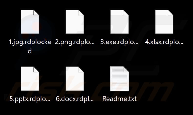 Fichiers cryptés par le ransomware RdpLocker (extension .rdplocker)