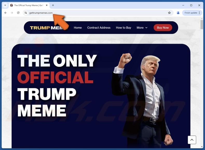 gettrumpmemes.com website apparence