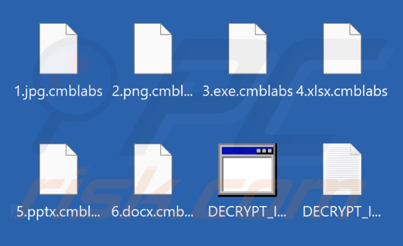 Fichiers cryptés par le ransomware CmbLabs (extension .cmblabs)