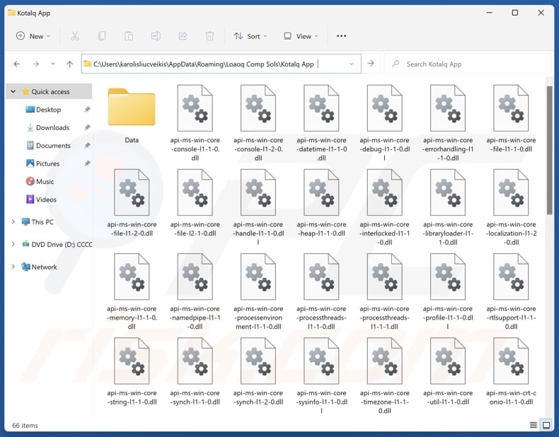 Kotalq App dossier d'installation de l'application non désirée