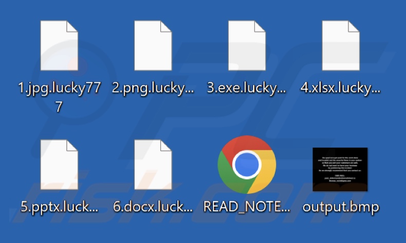 Fichiers cryptés par le ransomware Lucky (MedusaLocker) (extension .lucky777)