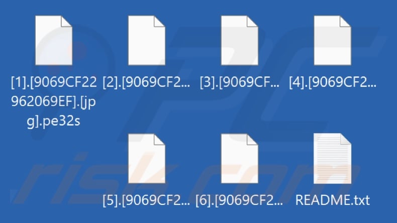 Fichiers cryptés par le ransomware Pe32s (extension .pe32s)