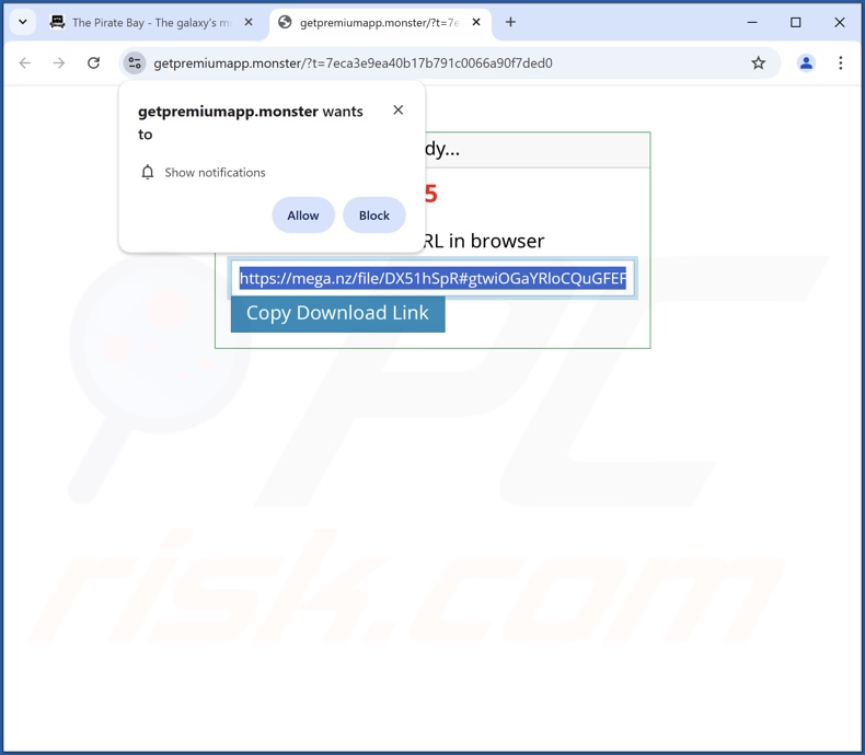 Site web (getpremiumapp[.]monster) utilisé pour promouvoir Klio Verfair Tools PUA