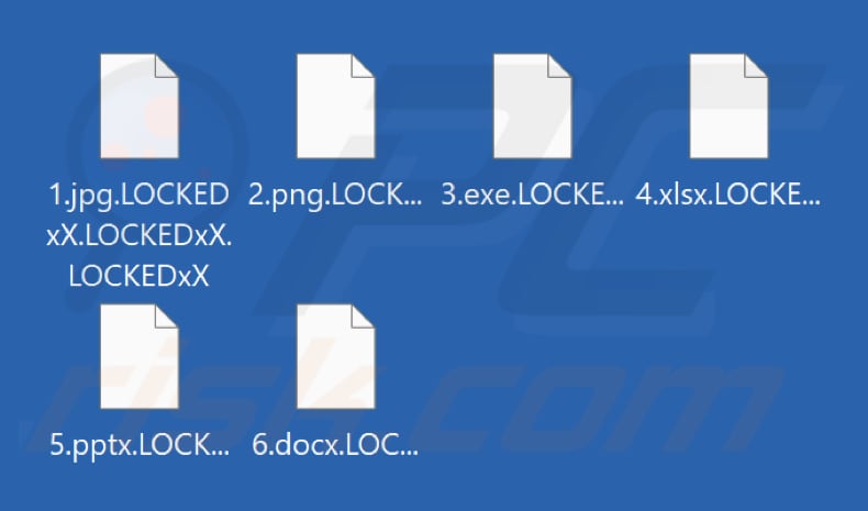 Fichiers cryptés par le rançongiciel ShadowLock (extension .LOCKEDxX)