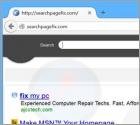 Redirection vers Searchpagefix.com