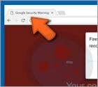 Arnaque Google Security Warning