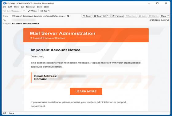 Mail Server Administration arnaque